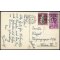 1950, cartolina d´Auguri da Genova il 18.12. per Vienna affrancata con 5 l. Tabacchi e 30 l. Italia Lavoro, Sass. 629,644