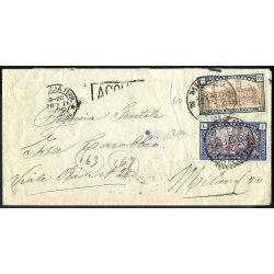 1926, lettera da Brescia per Milano con francobollo...