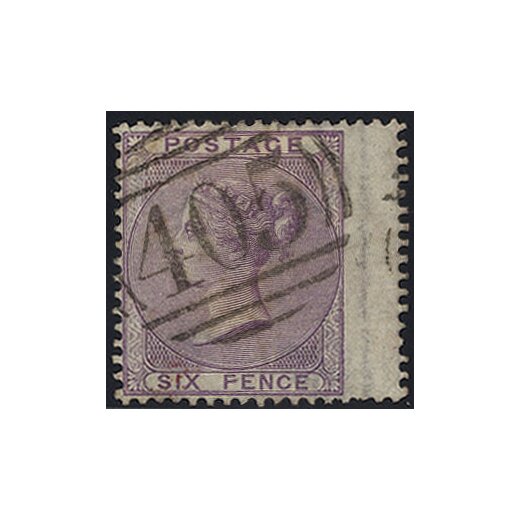 1866, 6 P violett, Mi. 14 SG 70 / 100,- Unif. 19
