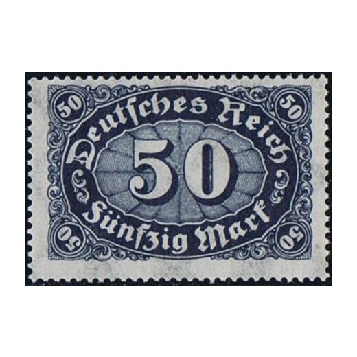 1922/23, Ziffer, 50 M. "schwarzblau", postfrisch, geprüft Infla Berlin (Mi. 246c/90 EUR)