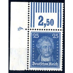 1926, 25. Pf. Goethe (Mi.393WOR), unten rechts leichter...