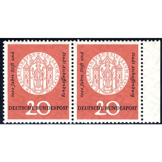 1957, Stadt Aschaffenburg, 3 Plattenfehler (Mi.255V,VI+VIII / 260,-)