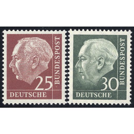 1960, Serie 8 Werte, lumogen, Mi. 179-186+259-260 y Unif. 64-126 I