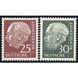 1960, Serie 8 Werte, lumogen, Mi. 179-186+259-260 y Unif....