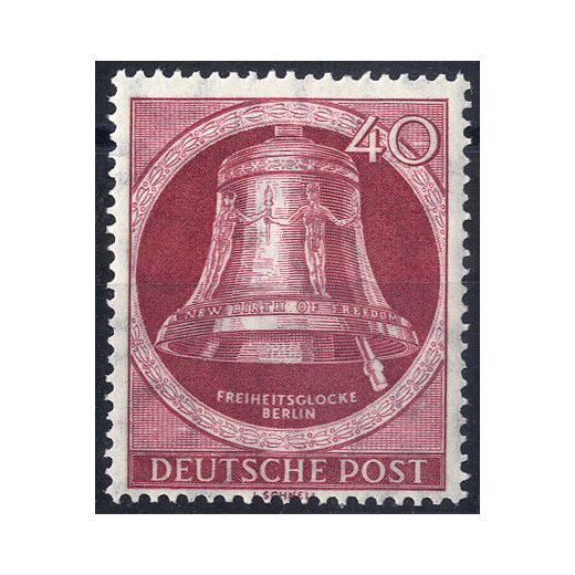 1951, Freiheitsglocke mit Kl&ouml;ppel rechts, (Mi. 82-86 / 120,- Unif. 68-72)