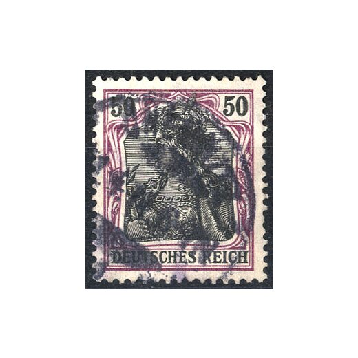 1905, 50 Pf auf orangeweiß, geprüft Zenker, Mi. 91 Iy