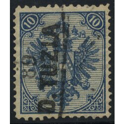1879, Steindruck, 10 Kr. blau, LZ 12:13?,...
