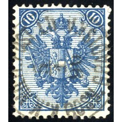 1879, Steindruck, 10 Kr. blau, LZ 12:12&Aring;&frac34;,...