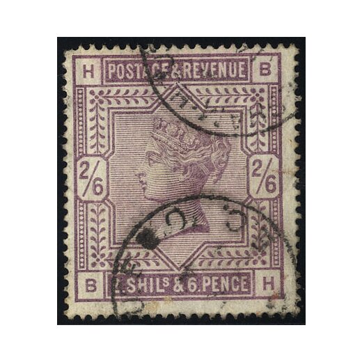 1883/84, 26 ShP purpurviolett, WZ A9, weisses Papier, kleine Mängel (U. 87 - SG 178 / 140,- )