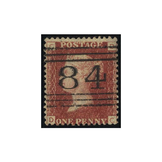 1858, 1d. plate 135, Unif. 26 SG 43