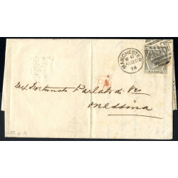 1874, letter from Manchester 20.8.74 to Messina, SG 147 /...