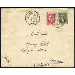 1923/28, 2 Briefe nach Neapel, einer von Berat am 2.3.28...