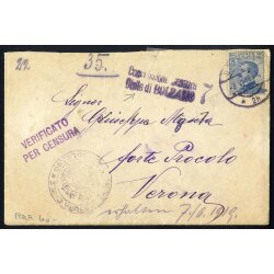 1919, lettera del 2.6.1919 da Bolzano per Verona,...