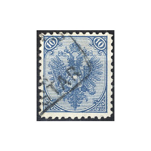 1895, Buchdruck, 10 Kr. blau, LZ 10 1/2, "Kreuzchentype", (Mi. 5II/IIA- ANK 6II)