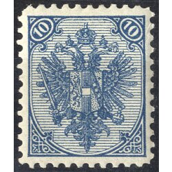 1895, Buchdruck, 10 Kr. blau, LZ 10 1/2, (Mi. 5II/IA- ANK...