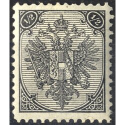 1895, Buchdruck, 1/2 Kr. schwarz, Type A, LZ 11 1/2, (Mi....