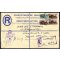 1945, registred envelope 4 d. cancelled APO-U-MPK 37, with 1 s. pair and one and 4 d. to Pinelands Cape, censored, tear on reverse, SG 103,104