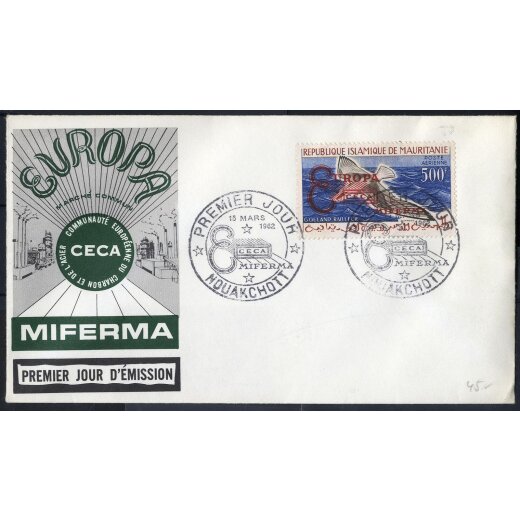 1962, Miferma, ohne Rahmen, 500 Fr. auf Ertstagsbrief (Mi. VI/I)