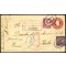 1930, eingeschriebener Ganzsachenbrief von Los Angeles am 8.9. nach Rom (Italien) frankiert über 25 c. durch Mi. 264,279
