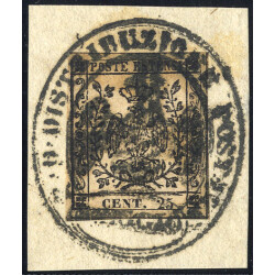 1852, 25 Cent. camoscio chiaro (S. 4)
