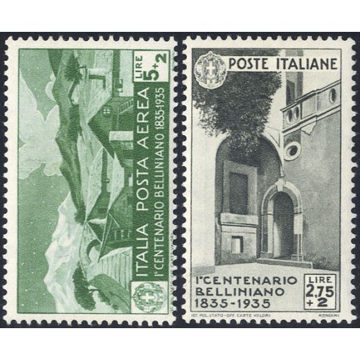 1935, Bellini, serie completa 11 valori, gomma integra (Sass. 388-A94 / EUR875)