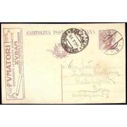 1922, Intero postale Michetti 25 cent m.21 pubblicitario...