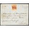 1850, 15 Cent. rosso salmone intenso con "stampa molto confusa" su lettera, ex Provera (S. 6g)