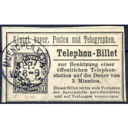 1891, 10 Pfg schwarz, Mi. TB 5 / 100,-
