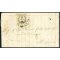 1854, Lettera da Piario 14.4.1856 impostata a Clusone per Bergamo affrancata con marca da bollo 15 Cent. tipografico (molto difettosos in alto), acettata dal pedone della Val Seriana, ex Del Bianco (S. 3)