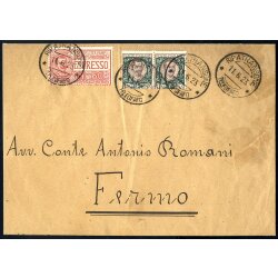 1923, lettera espresso affrancata per 2,60 l. da...