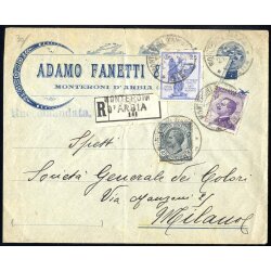 1922, lettera racconamdata da Monteroni d&acute;Arbia per...