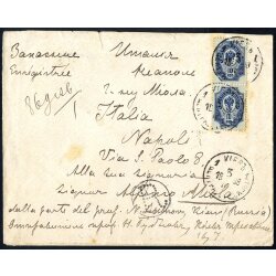 1898, eingeschriebener Brief 3.2.1898 nach Neapel, Mi. 41