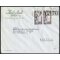 1950, Salone dell automobile, 20 Lire violetto grigio, coppia su lettera da Milano 15.6.1950 per Mantova (S. 617)