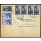 1952, Incontro Calcistico Itaia - Inghilterra, lettera da Firenze 18.5.1952 per citt? affrancata con Sass. 634x2 + 639x5