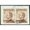 1916, 40 cent. bruno, coppia su frammento da Asmara 14.11.1921 (S. 38)