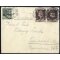 1927, lettera del 23.5.27 per Frankfurt (Germania) affranca con coppia 60 c. Volta con timbro "Natante Como Colico", Sass. 212