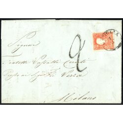 1859, Lettera da Ostiglia 7.3.1860 per Milano affrancata...