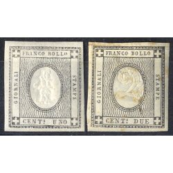 1861, 1 + 2 Cent., 2 Cent. macchiato (S. 19-20)