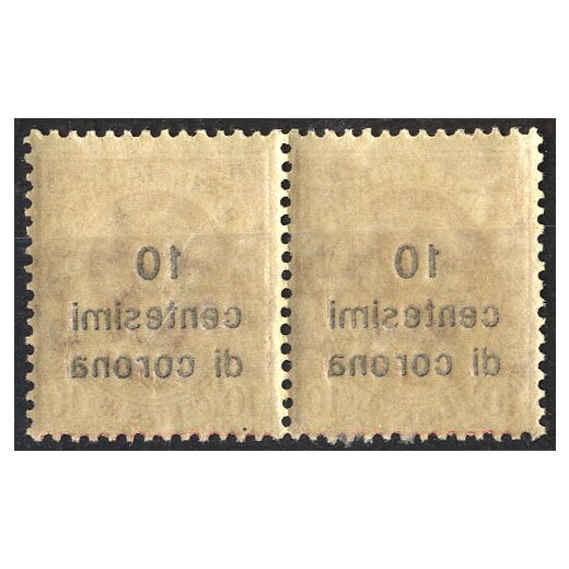 1921/22, Dalmazia, "Decalco", 10 C. su 10 C. rosa, coppia (S. 3f / 120,-)