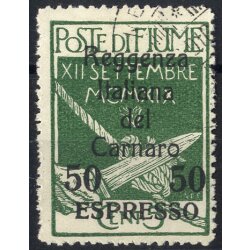 1920, Reggenza, espresso, 50 Cent. su 5 Cent. verde,...
