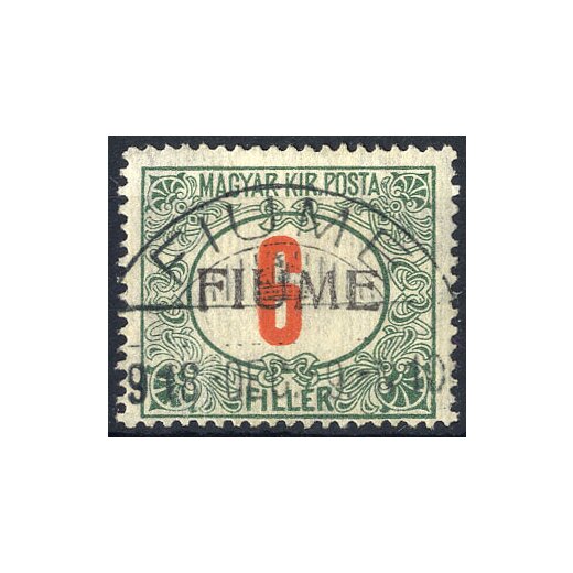 1918/19, Segnatasse del 1915, soprastampa del IV tipo, 6 F. verde e rosso, firm. Caffaz (S. 7/IV / 120,-)