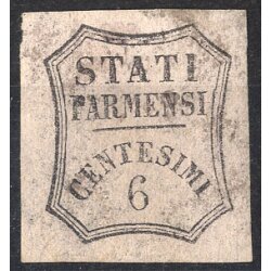1857, Non emessi, 6 Cent. rosa chiaro, firm. E. Diena...