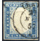 1855, 20 Cent. cobalto chiaro, usato (Sass. 15a)