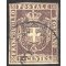 1860, Governo Provvisorio, 1 Cent. violetto bruno, usato, periziato (Sass. 17)