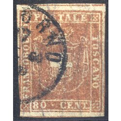 1860, Governo Provvisorio, 80 Cent. carnicino, usato...
