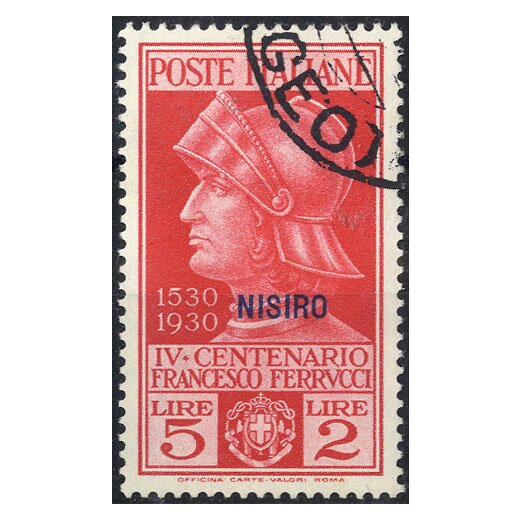 1930, Nisiro, Ferrucci, 5 val., usati (Sass. 12-16)