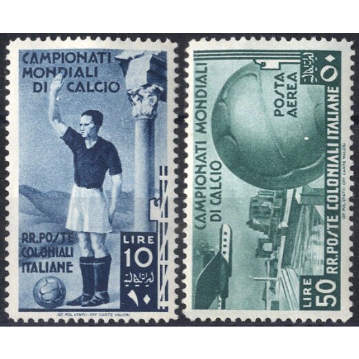 1934, Calcio, 12 valori (Sass. 46-A37 / 800,-)