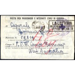 1946, Posta per prigionieri da Milano 15.6.1946 spedito...