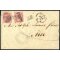 1872, Lettera da Roma 1.3.1872 per Nizza affrancata con due esemplari 40 Cent., firm. E. Diena (S. T20)