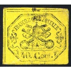 1867, 40 Cent. giallo (S. 19 / 300,-)
